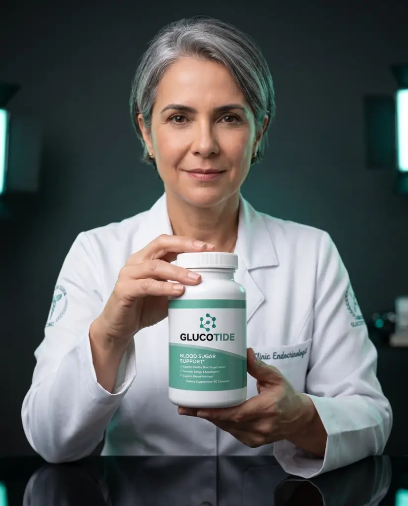 Promotional photograph accompanying GlucoTide's marketing